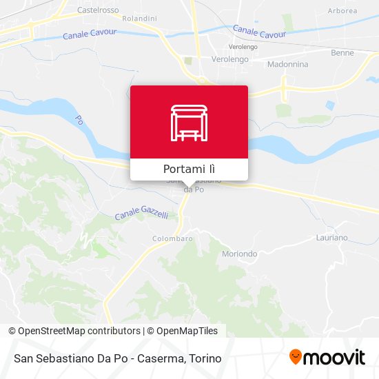Mappa San Sebastiano Da Po - Caserma