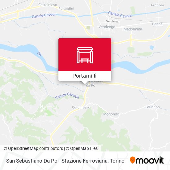 Mappa San Sebastiano Da Po - Stazione Ferroviaria