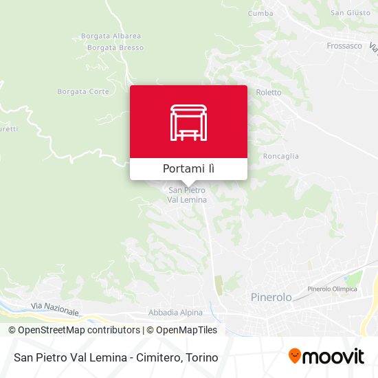 Mappa San Pietro Val Lemina - Cimitero