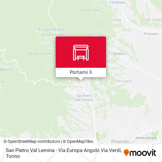 Mappa San Pietro Val Lemina - Via Europa Angolo Via Verdi