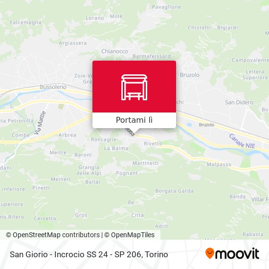 Mappa San Giorio - Incrocio SS 24 - SP 206