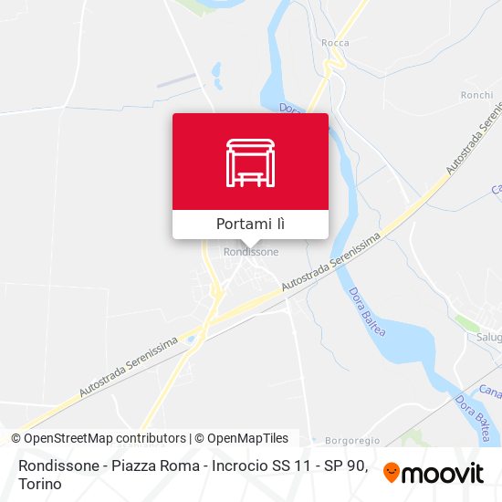Mappa Rondissone - Piazza Roma - Incrocio SS 11 - SP 90