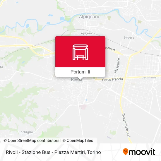 Mappa Rivoli - Stazione Bus - Piazza Martiri