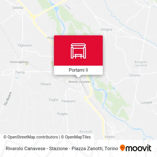 Mappa Rivarolo Canavese - Stazione - Piazza Zanotti
