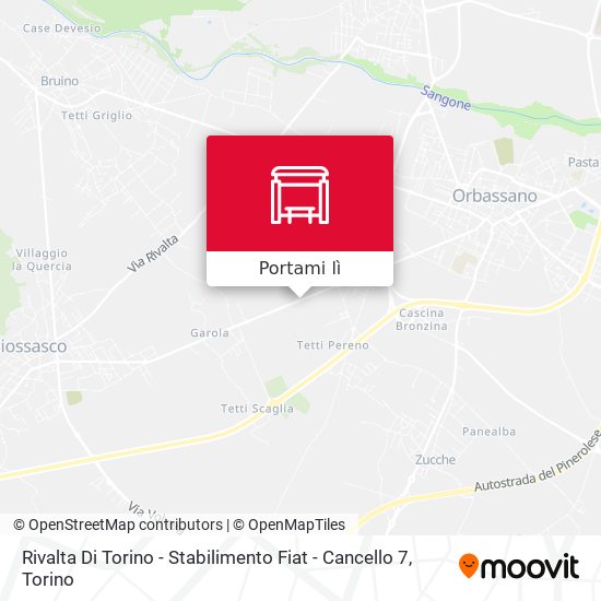 Mappa Rivalta Di Torino - Stabilimento Fiat - Cancello 7