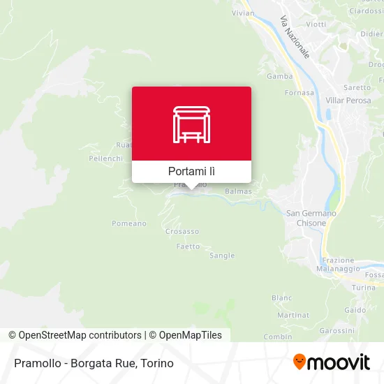 Mappa Pramollo - Borgata Rue