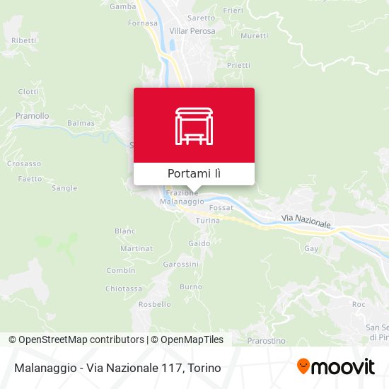 Mappa Malanaggio - Via Nazionale  117