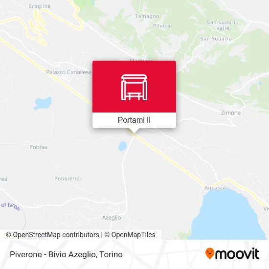 Mappa Piverone - Bivio Azeglio