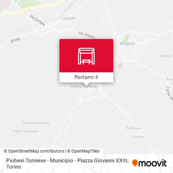 Mappa Piobesi Torinese - Municipio - Piazza Giovanni XXIII