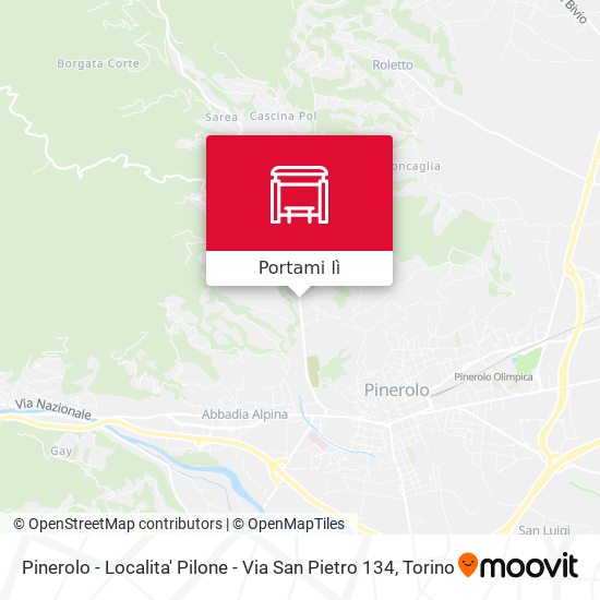 Mappa Pinerolo - Localita' Pilone - Via San Pietro 134