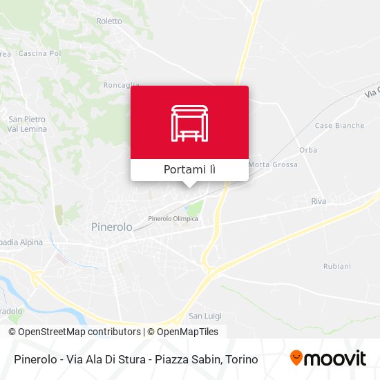 Mappa Pinerolo - Via Ala Di Stura - Piazza Sabin