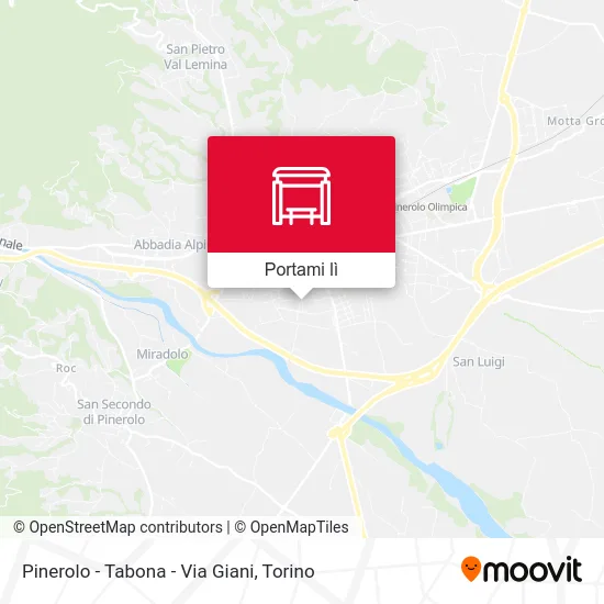 Mappa Pinerolo - Tabona - Via Giani