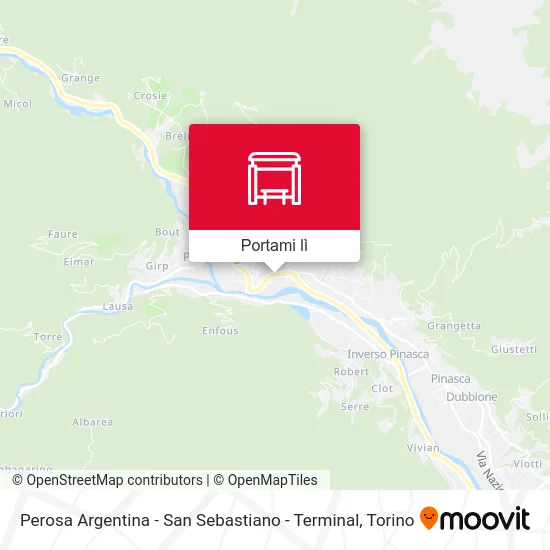 Mappa Perosa Argentina - San Sebastiano - Terminal