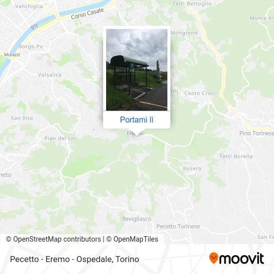 Mappa Pecetto - Eremo - Ospedale