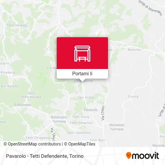 Mappa Pavarolo - Tetti Defendente