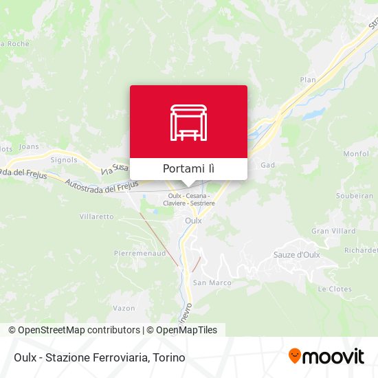 Mappa Oulx - Stazione Ferroviaria