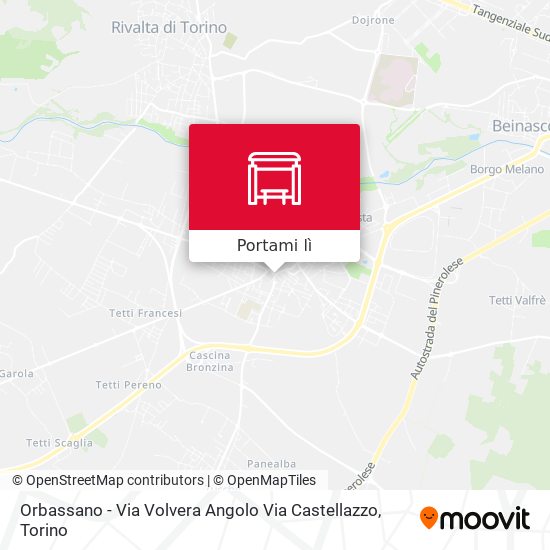 Mappa Orbassano - Via Volvera Angolo Via Castellazzo
