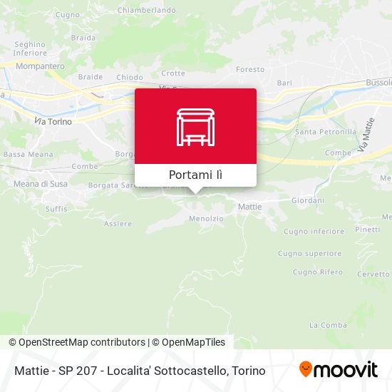 Mappa Mattie - SP 207 - Localita' Sottocastello