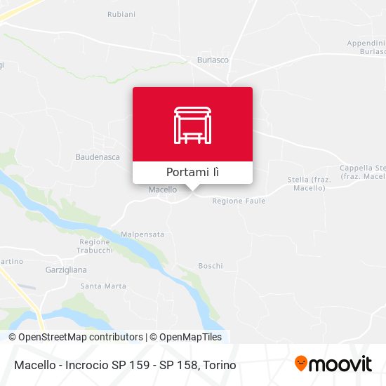 Mappa Macello - Incrocio SP 159 - SP 158