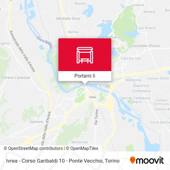 Mappa Ivrea - Corso Garibaldi  10 - Ponte Vecchio