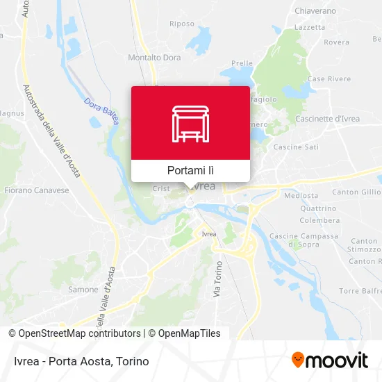 Mappa Ivrea - Porta Aosta