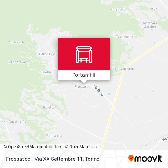 Mappa Frossasco - Via XX Settembre  11