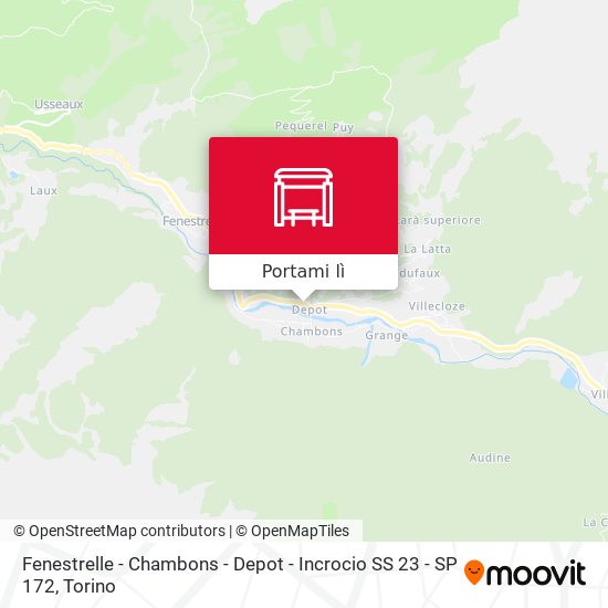 Mappa Fenestrelle - Chambons - Depot - Incrocio SS 23 - SP 172