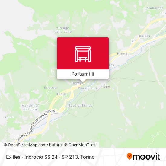 Mappa Exilles - Incrocio SS 24 - SP 213