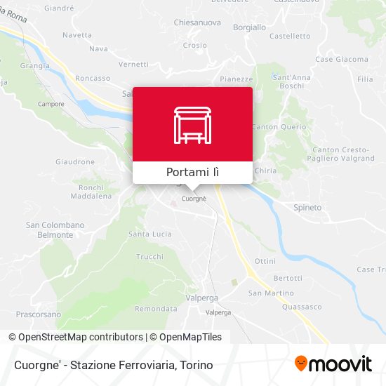 Mappa Cuorgne' - Stazione Ferroviaria