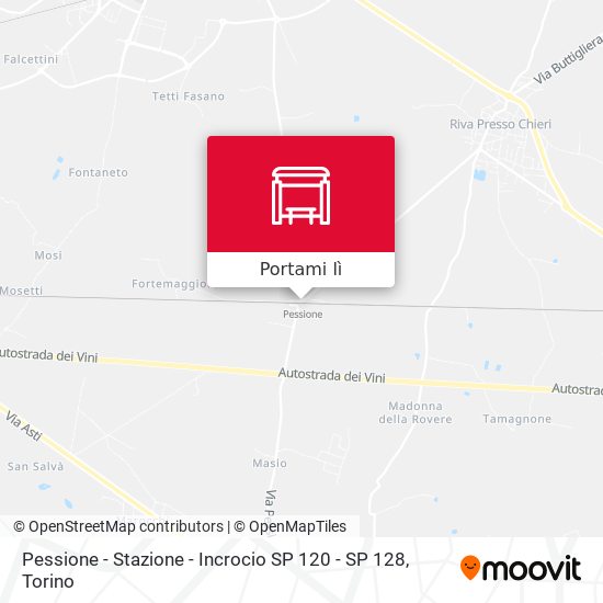 Mappa Pessione - Stazione - Incrocio SP 120 - SP 128