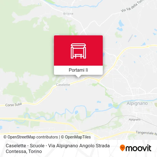 Mappa Caselette - Scuole - Via Alpignano Angolo Strada Contessa