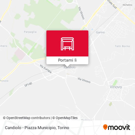 Mappa Candiolo - Piazza Municipio