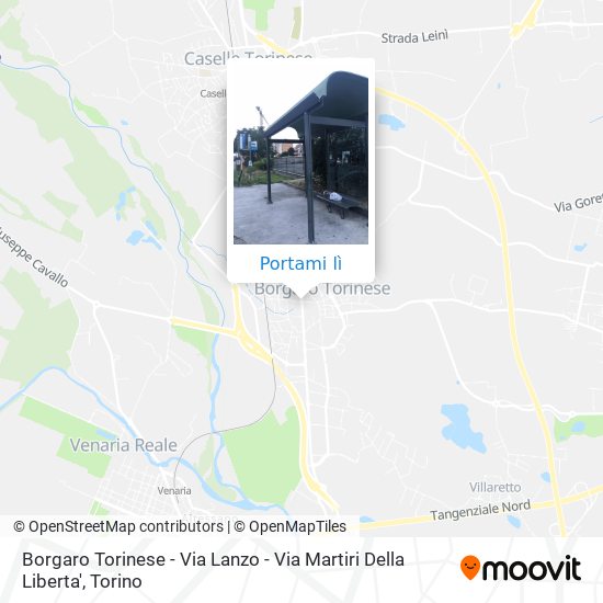 Mappa Borgaro Torinese - Via Lanzo - Via Martiri Della Liberta'