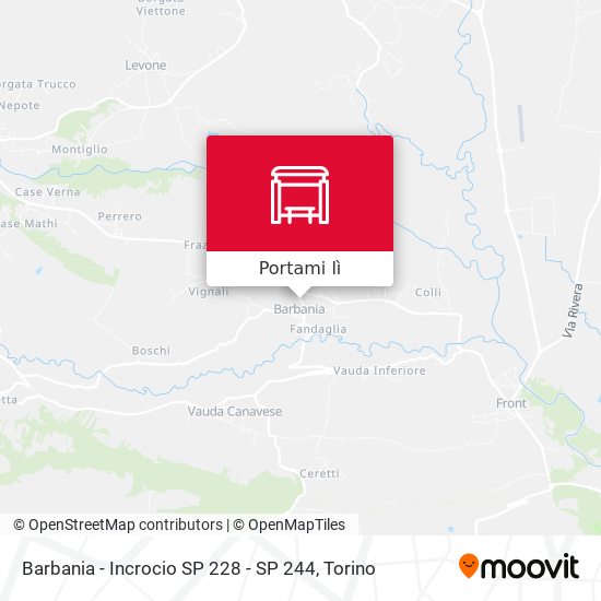 Mappa Barbania - Incrocio SP 228 - SP 244