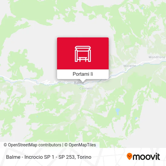 Mappa Balme - Incrocio SP 1 - SP 253