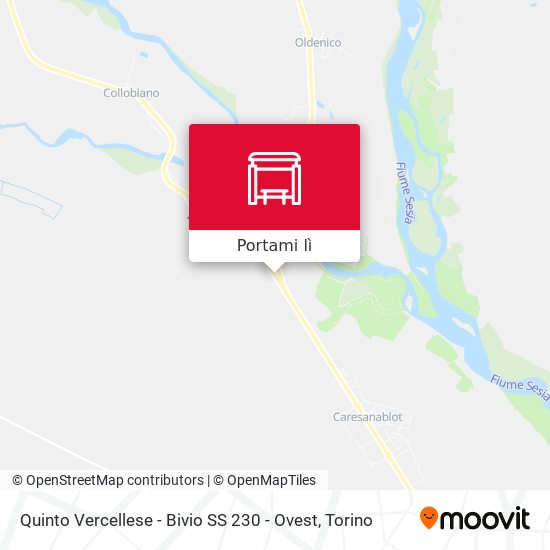 Mappa Quinto Vercellese - Bivio SS 230 - Ovest
