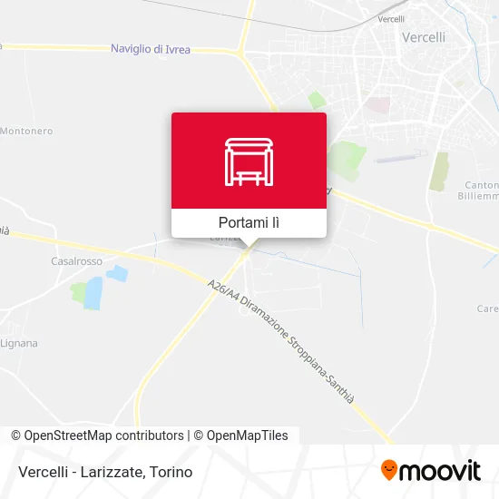 Mappa Vercelli - Larizzate