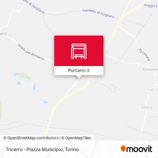 Mappa Tricerro - Piazza Municipio