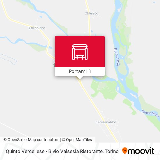 Mappa Quinto Vercellese - Bivio Valsesia Ristorante