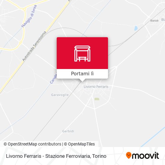 Mappa Livorno Ferraris - Stazione Ferroviaria