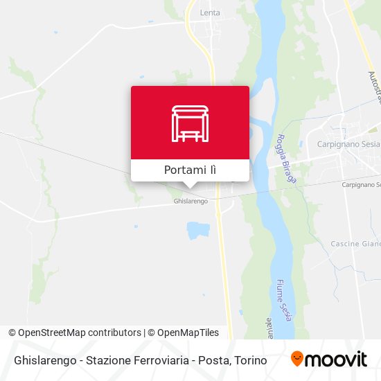 Mappa Ghislarengo - Stazione Ferroviaria - Posta