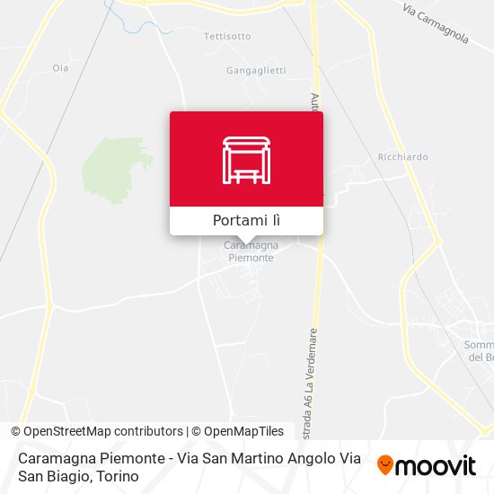 Mappa Caramagna Piemonte - Via San Martino Angolo Via San Biagio