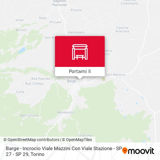 Mappa Barge - Incrocio Viale Mazzini Con Viale Stazione - SP 27 - SP 29