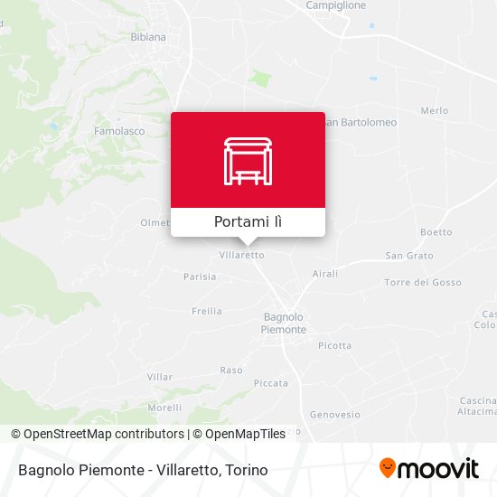Mappa Bagnolo Piemonte - Villaretto