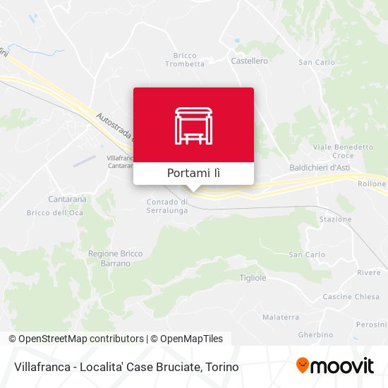 Mappa Villafranca - Localita' Case Bruciate