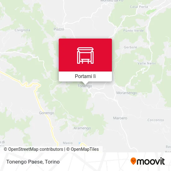 Mappa Tonengo Paese