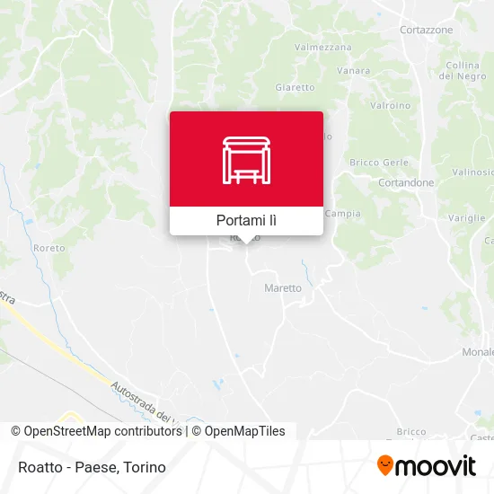 Mappa Roatto - Paese