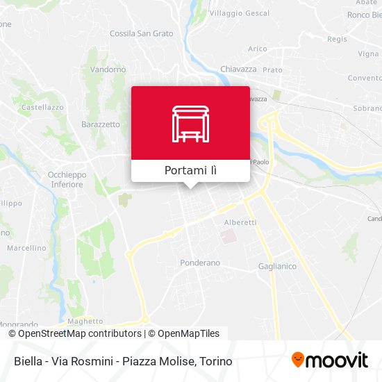 Mappa Biella - Via Rosmini - Piazza Molise