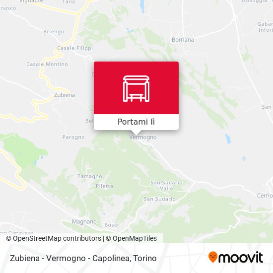 Mappa Zubiena - Vermogno - Capolinea