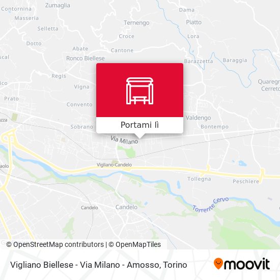Mappa Vigliano Biellese - Via Milano - Amosso